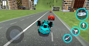 Bus Robot Game, Flying Police Screenshot 1