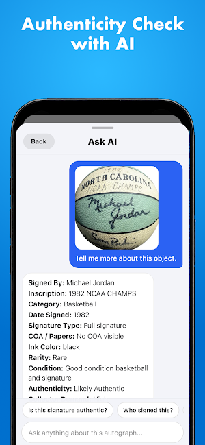 Autograph Identifier: AI Scan Screenshot 3