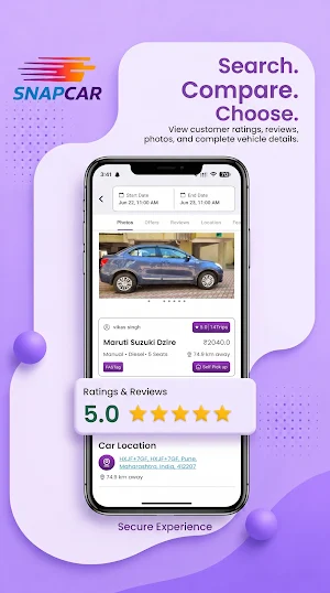 Snapcar-Rent Cars Near You Screenshot 2