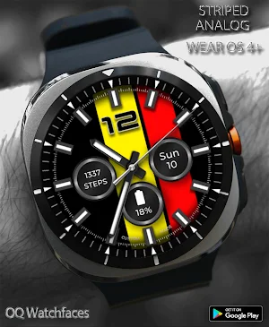 Striped Analog WF Wear OS 4+ Screenshot 0