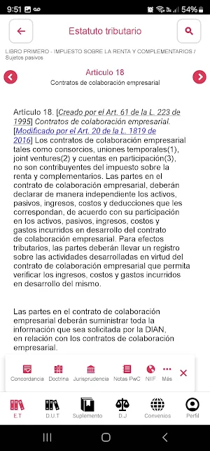 Estatuto Tributario PwC Screenshot 0