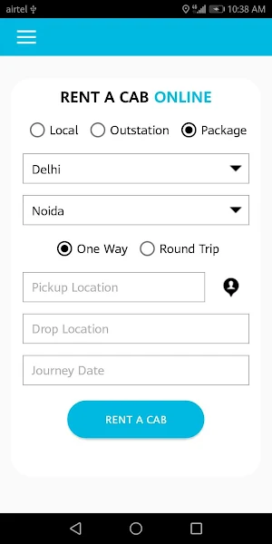 Cab Rentals Screenshot 2