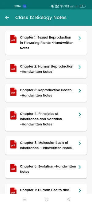 Class 12 Biology Notes Screenshot 2