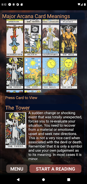 Learn to Read Your Tarot Cards Screenshot 0