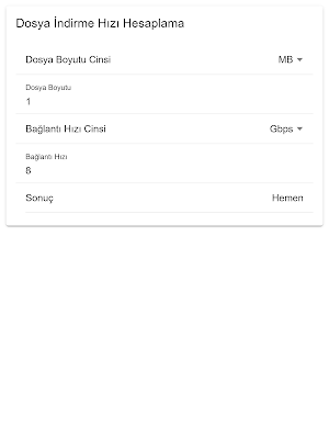 Dosya İndirme Hızı Hesaplama Screenshot 3