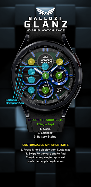 Ballozi GLANZ Watch Face Screenshot 1