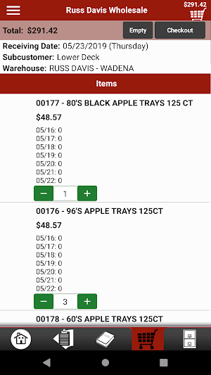 Russ Davis Checkout Screenshot 3
