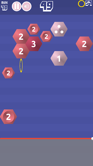 Hexa Blast - Hexagonal Brick Breaker Screenshot 2