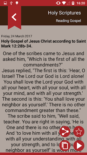 Gospel of the day - Holy Bible Screenshot 1