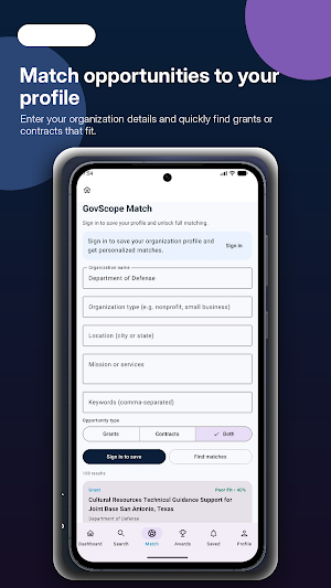 GovScope Grants & Contracts Screenshot 1