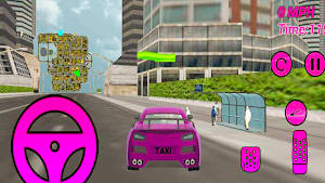 Passengers City Taxi Driver 3D Screenshot 1