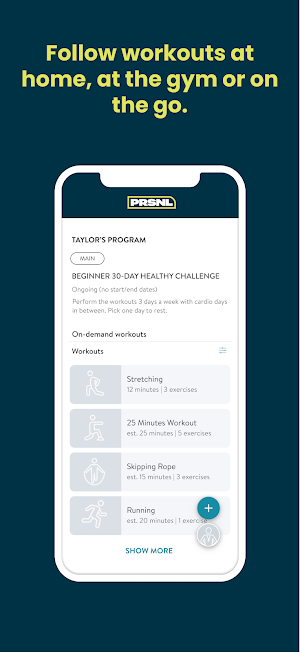 PRSNL Training Screenshot 2