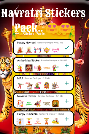 Navratri Stickers For WhatsApp-WAStickerApps Screenshot 2