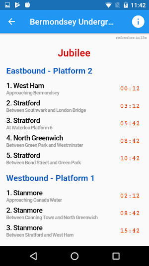 Tube Status Screenshot 3