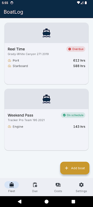 BoatLog: Boat Maintenance Log Screenshot 0