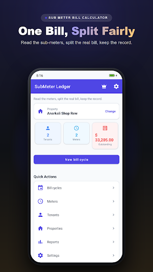 Sub Meter Bill Calculator Screenshot 0
