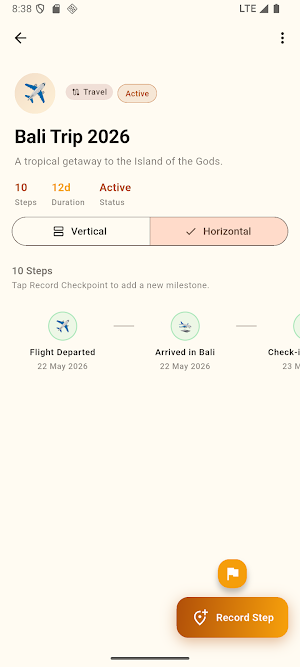 Timelinz: Journey Timeline Screenshot 2