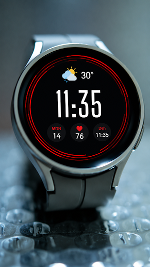 Red Black Watchface Screenshot 0