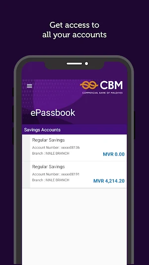 CBM ePassbook Screenshot 1