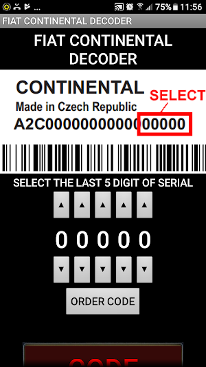 FiatContinental VP1 VP2 Radio Code Decoder A2C... Screenshot 0