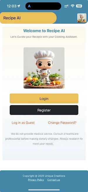 Recipe AI - Cooking Assistant Screenshot 0