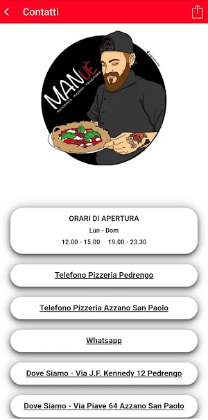 APP Manuè Ristorante Pizzeria Screenshot 1