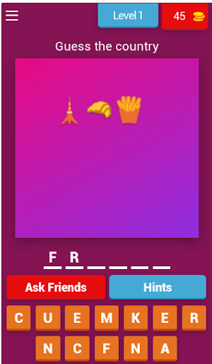 Guess country from the emoji Screenshot 3