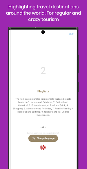 Tourist Playbook Screenshot 1