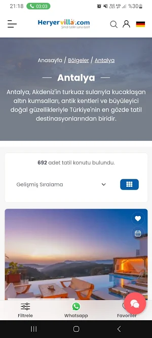 Heryervilla.com ile Yer Kirala Screenshot 1