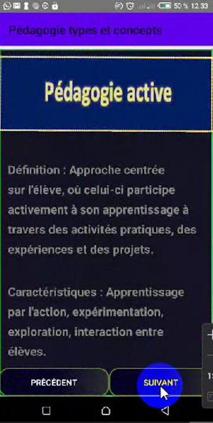 Types et concepts pédagogiques Screenshot 3