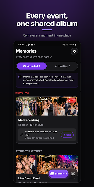 OurCameraRoll: Live Event Feed Screenshot 1