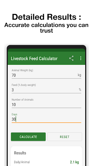 Livestock Feed Calc Screenshot 2