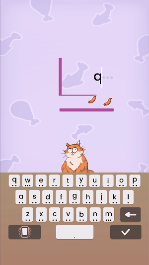 Feed the Kitten: Typing Puzzle Screenshot 1