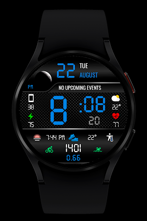 WR 007 Digital Watch Face Screenshot 1