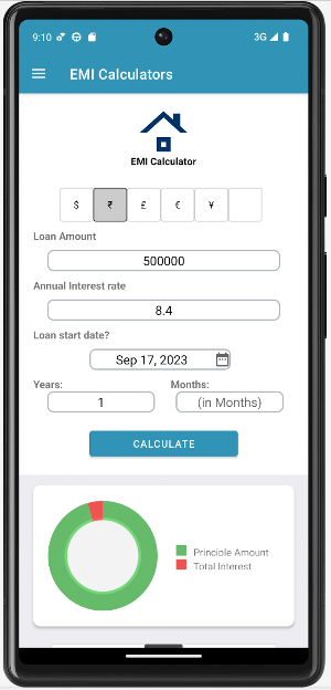 EMI Calculator Screenshot 2