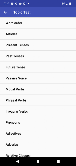 English Grammar Test & Quiz Screenshot 3