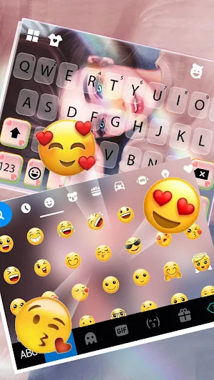 Beautiful Girl CGI Keyboard Background Screenshot 3