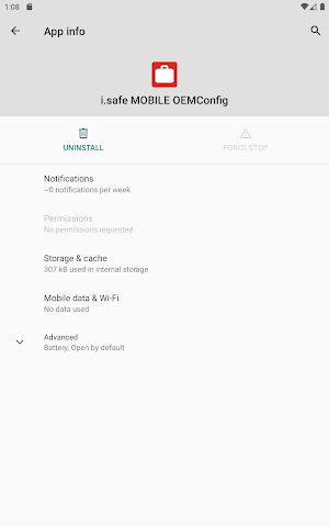 i.safe MOBILE OEMConfig Screenshot 3
