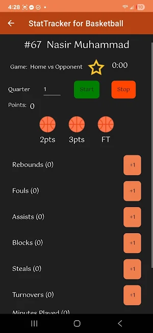 StatTracker for Basketball Screenshot 2