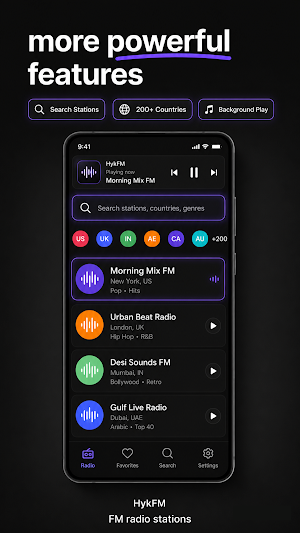 FM Radio Stations - HykFM Screenshot 2