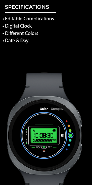 Night 130 - Digital Watch Face Screenshot 3