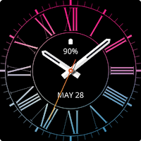Luxury Pink Blue Watch Face