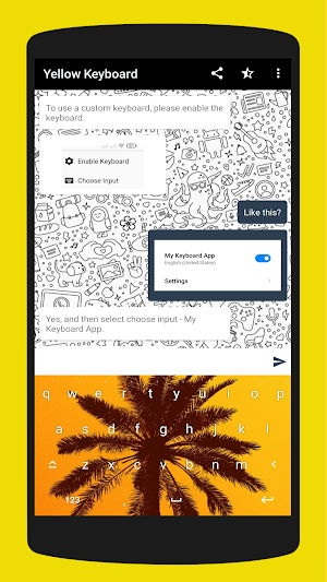 Aesthetic Yellow Keyboard Screenshot 3