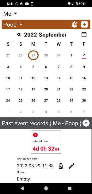Event Time Tracker Screenshot 0
