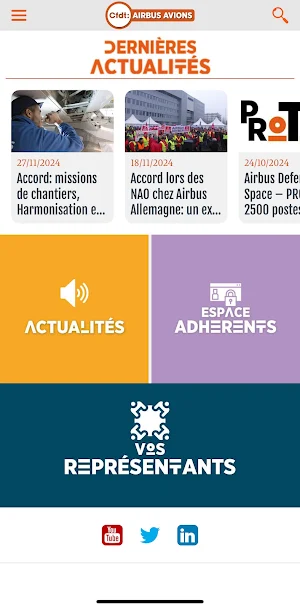 CFDT AIRBUS AVIONS Screenshot 1