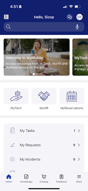 MyMobile Screenshot 1