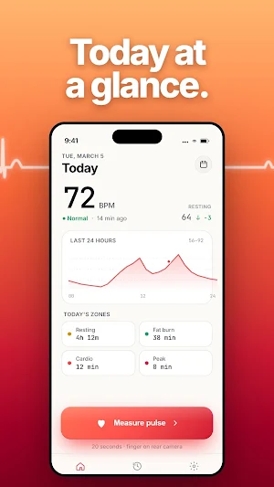 Pulsometr - Heart Rate Monitor Screenshot 2
