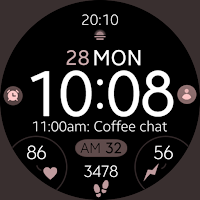 Battery 8 rose gold watch face