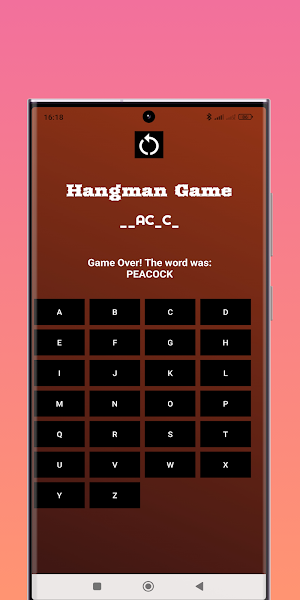 BrownHangman Screenshot 2