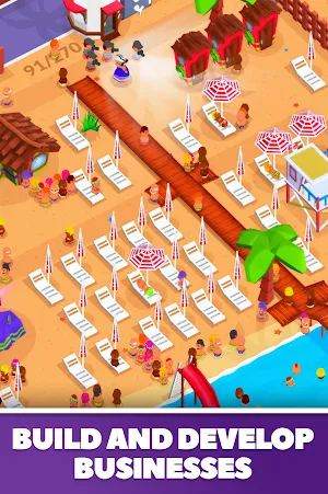 Idle Beach Tycoon : Cash Manager Simulator Screenshot 1
